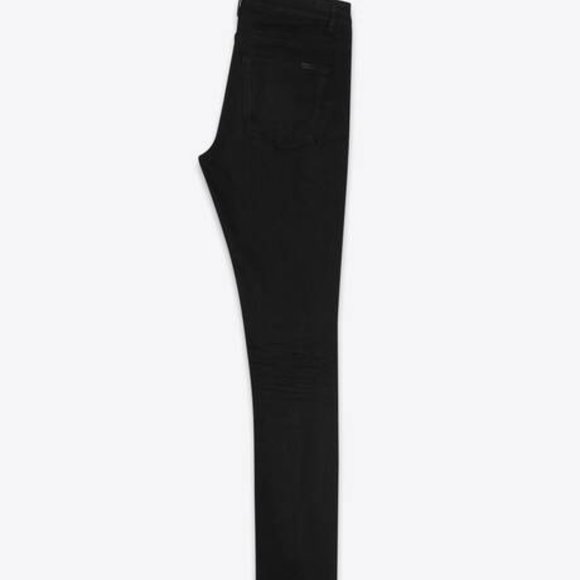 SAINT LAURENT Paris D05 W/SK-MW Black SKINNY MEDIUM-RISE Jeans 26 - Picture 5 of 5